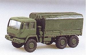 Trident Miniatures 90087 HO Scale Military - US/NATO - Medium Tactical Vehicles (Assembled Plastic) -- M1083 5-Ton Dual Rear-Axle Flatbed Truck with Cover