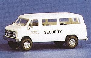 Trident Miniatures 90112 HO Scale Military - United States Navy (Modern) - Light Trucks -- Chevrolet Personnel Van - Naval Consolidated Brig (white, "Security" Slogan)