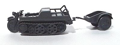 Trident Miniatures 901241 HO Scale Former German Army WWII - Motorcycle -- Sd.Kfz. 2 - NSU HK-101 Half-Track (gray)