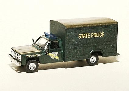 Trident Miniatures 90321 HO Scale Chevrolet Pick-Up with Box Body - Emergency - Police Vehicles -- New Hampshire State Police