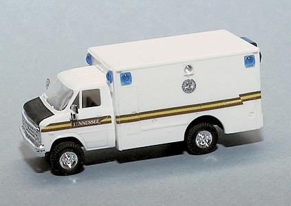 Trident Miniatures 90335 HO Scale Chevrolet Box Van - Emergency - Police Vehicles -- Tennessee Highway Patrol