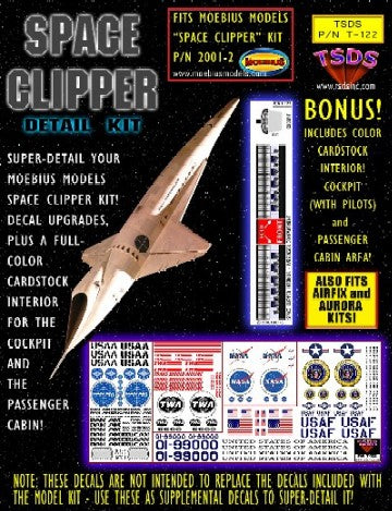 TSDS 122 1/190 Space Clipper Orion Decal Set & Color Fold-Up Interior for MOE