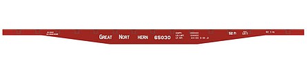 Tichy Trains 100096 HO Scale Railroad Decal Set 6 Pack -- Great Northern 53'6" 65000 Series Flatcar