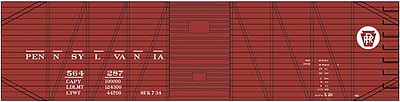 Tichy Trains 10249 HO Scale Railroad Decal Set -- Pennsylvania Railroad 40' Single-Sheathed Boxcar