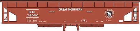 Tichy Trains 10274 HO Scale Railroad Decal Set -- Great Northern Ballast Hopper (Boxcar Red Car)