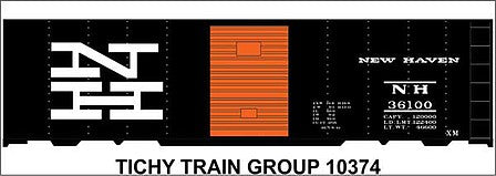 Tichy Trains 10374 HO Scale Railroad Decal Set -- New Haven 40' Boxcar (McGinnis, black car, vermillion door)