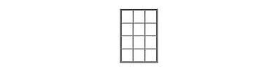 Tichy Trains 2012 O Scale Masonry Windows -- 40 x 53" (Fits .82 x .120") 12-Pane pkg(6)