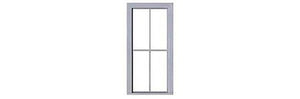 Tichy Trains 2094 O Scale 2-2 Double-Hung Window with Glazing and Shades -- 36 x 86" Scale (Fits .815 x 1.76" Opening) pkg(6)
