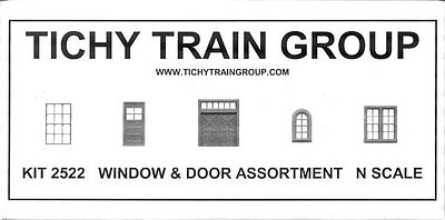 Tichy Trains 2522 N Scale 80-Piece Window & Door Assortment