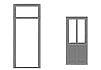 Tichy Trains 2524 N Scale 2-Lite Door w/Separate Frame pkg(8) -- Scale 36 x 80"; Fits .25 x .64" Opening