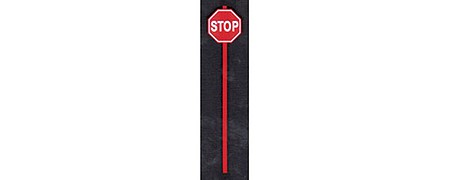 Tichy Trains 3542 S Scale Red Stop Signs -- pkg(8)