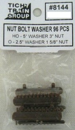 Tichy Trains 8144 HO 3" Nut Bolt w/5" Washer (96)
