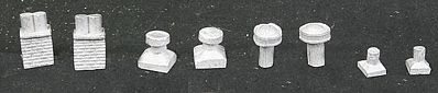 The N Scale Architect 20083 N Scale Roof Detail Assortment - Making A Scene(TM) -- Vintage (Unpainted Metal Castings)