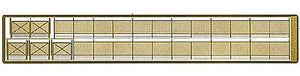 The N Scale Architect 61065 N Scale Model Builder's Supply Line Etched Brass Fencing - Kit -- 12' Chain Link Fence w/Security Wire & Gates - Scale 275' 83.8m