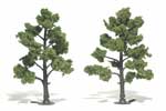 Woodland Scenics 1512 Ready Made Realistic Trees- 5" - 6" Light Green (2)