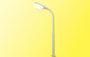 Viessmann 6090 HO Scale LED Whip-Style Street Lamp w/Plug Base & Socket -- White LED, 10-16 V, 3-15/16" 10cm Tall