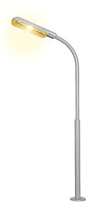 Viessmann 6491 N Scale LED Whip-Style Street Lamp w/Plug Base & Socket -- Yellow LED, 10-16 V, 2-1/8" 5.4cm Tall