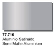 Vallejo 77716 32ml Bottle Semi Matte Aluminum Metal Color (6/Bx)