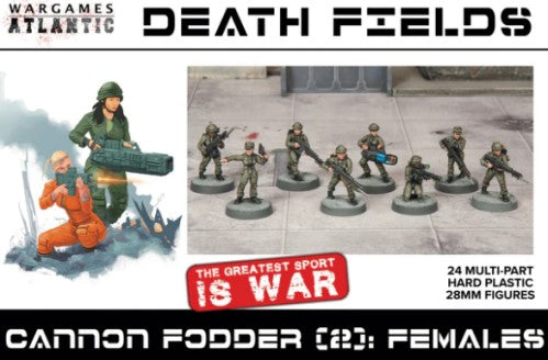 Wargames Atlantic DF6 28mm Death Fields: Cannon Fodder Females (24)