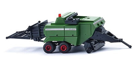 Wiking 39603 HO Scale Fendt 1270S Square Hay Baler - Assembled -- Green, Gray