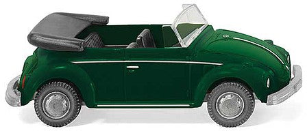 Wiking 80208 HO Scale 1964-1974 Volkswagen Beetle Convertible - Assembled -- Top Down (yucca green)