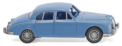 Wiking 81305 HO Scale 1959 Jaguar MK II Sedan - Assembled -- Blue