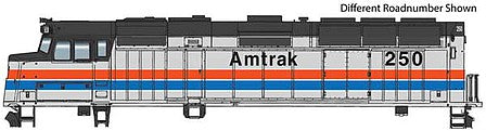 Walthers Mainline 910-19464 HO Scale EMD F40PH - ESU Sound and DCC -- Amtrak(R) #279 (Phase II, silver, red, white, blue, black)