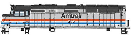 Walthers Mainline 910-19465 HO Scale EMD F40PH - ESU Sound and DCC -- Amtrak(R) #338 (Phase III, equal red, white, blue stripes)