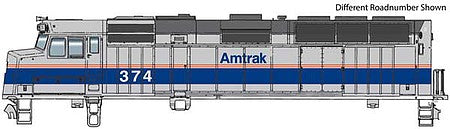 Walthers Mainline 910-19468 HO Scale EMD F40PH - ESU Sound and DCC -- Amtrak(R) #401 (Phase IV, silver, wide blue, thin red, white stripes)