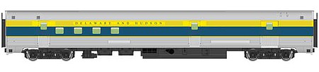 Walthers Mainline 30312 HO Scale 85' Budd Baggage-Railway Post Office - Ready To Run -- Delaware & Hudson (silver, blue, yellow)