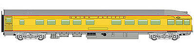 Walthers Mainline 30358 HO Scale 85' Budd Observation - Ready To Run -- Union Pacific(R) (Armour Yellow, gray)