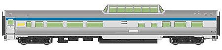 Walthers Mainline 30405 HO Scale 85' Budd Dome Coach - Ready to Run -- Via Rail Canada (silver, blue, yellow)