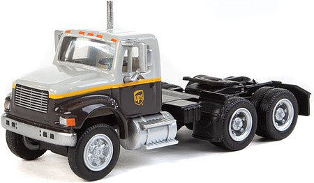 Walthers Scenemaster 11186 HO Scale International(R) 4900 Dual-Axle Semi Tractor Only - Assembled -- UPS Freight(SM) (gray, gold, brown)