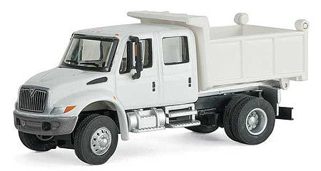 Walthers Scenemaster 11636 HO Scale International(R) 4300 Crew-Cab Dump Truck - Assembled -- White with Utility Company decals
