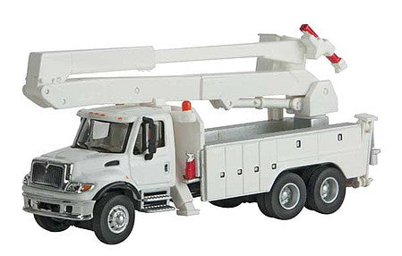 Walthers Scenemaster 11754 HO Scale International(R) 7600 Utility Truck with Bucket Lift - Assembled -- White (Includes Utility Company Decals)
