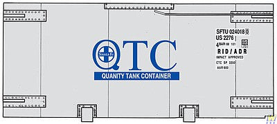 Walthers Scenemaster 8107 HO Scale 20' Tank Container - Kit -- Santa Fe (white, blue)