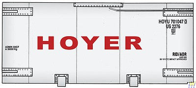 Walthers Scenemaster 949-8108 HO Scale 20' Tank Container - Kit -- Hoyer (white, red)