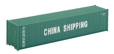 Walthers Scenemaster 8151 HO Scale 40' Corrugated Container - Assembled -- China Shipping (green, white)