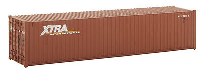 Walthers Scenemaster 8154 HO Scale 40' Corrugated Container - Assembled -- XTRA (brown, white)
