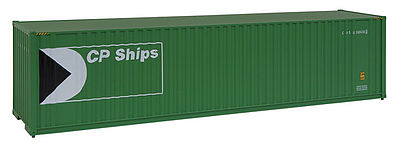 Walthers Scenemaster 8206 HO Scale 40' Hi Cube Corrugated Container w/Flat Roof - Assembled -- CP Ships (green, white, black; Multimark Logo)