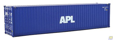 Walthers Scenemaster 949-8259 HO Scale 40' Hi-Cube Corrugated-Side Container - Assembled -- American President Lines APL (blue, white)