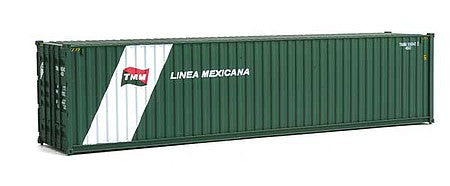 Walthers Scenemaster 8270 HO Scale 40' Hi-Cube Corrugated-Side Container - Assembled -- Linea Mexicana (green, white)