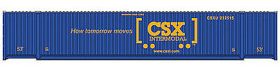 Walthers Scenemaster 8502 HO Scale 53' Singamas Corrugated Side Container - Ready to Run -- CSX Transportation (blue, yellow; Boxcar Logo)