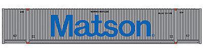 Walthers Scenemaster 8516 HO Scale 53' Singamas Corrugated-Side Container - Ready to Run -- Matson (gray, blue)