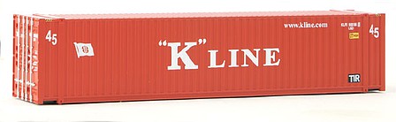 Walthers Scenemaster 8563 HO Scale 45' CIMC Container - Assembled -- K-Line (red, white)