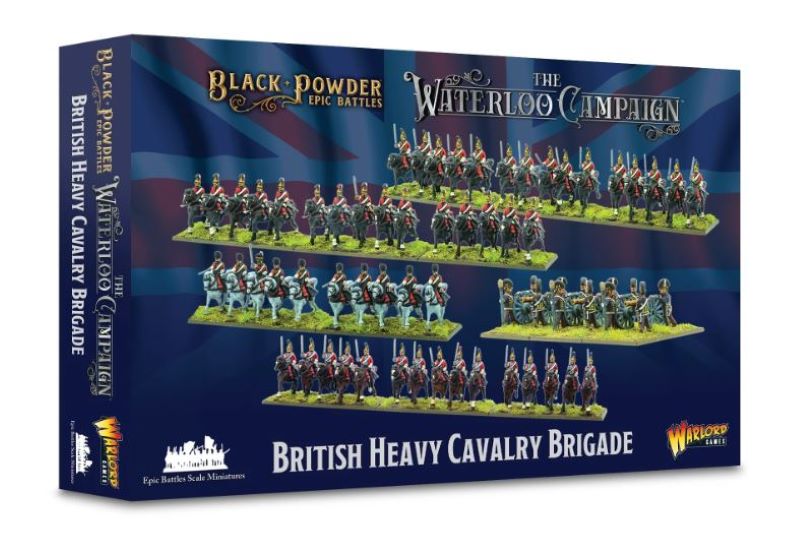 Warlord Games 1003 15mm Black Powder Epic Battles: Waterloo British Heavy Cavalry Brigade (55 mtd, 3 guns w/12 figs)