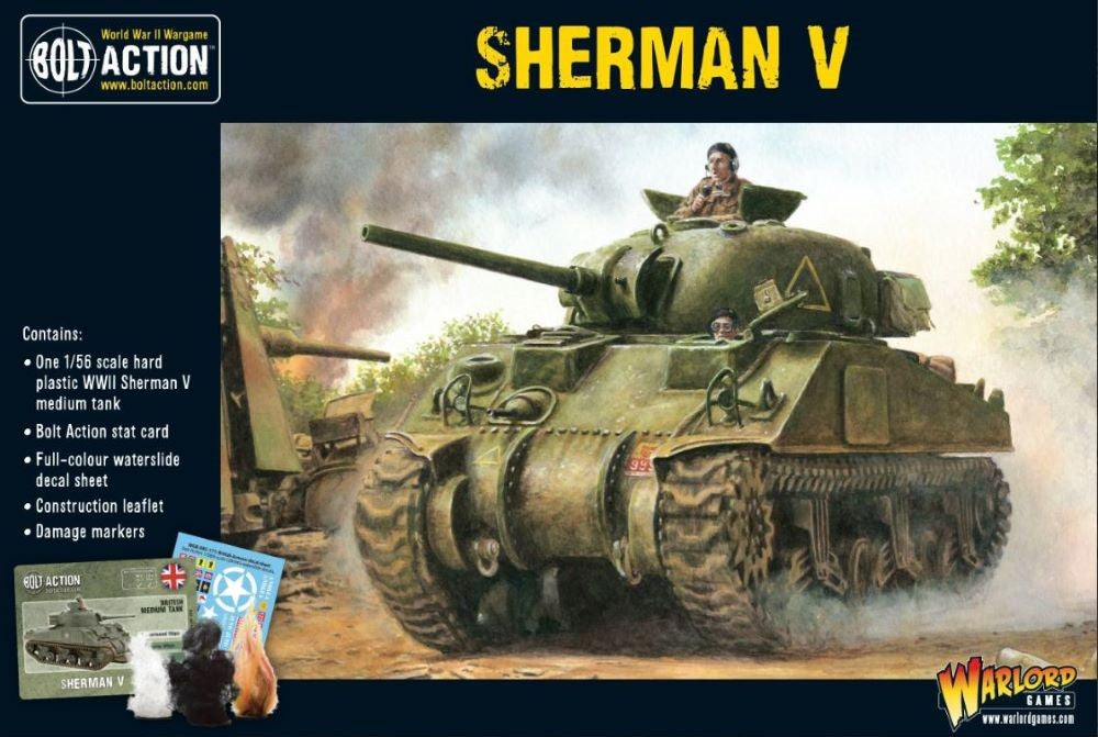 Warlord Games 11004 28mm Bolt Action: WWII Sherman V British Medium Tank (Plastic)
