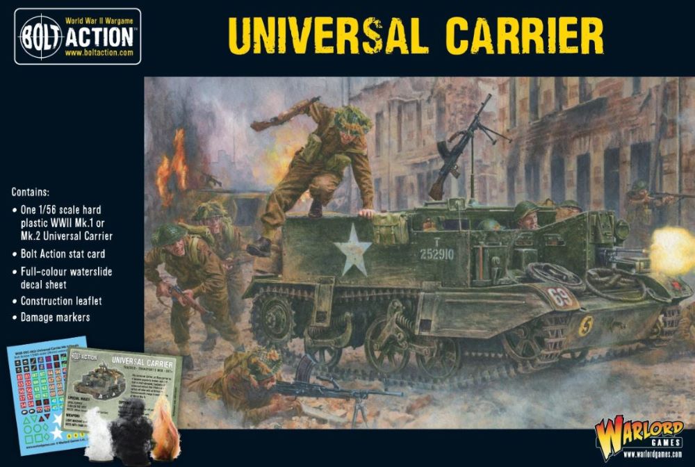 Warlord Games 11008 28mm Bolt Action: WWII British Armored Universal Carrier (Plastic)