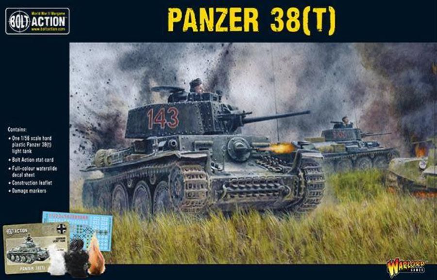 Warlord Games 12031 28mm Bolt Action: WWII Panzer 38(t) German Light Tank (Plastic)