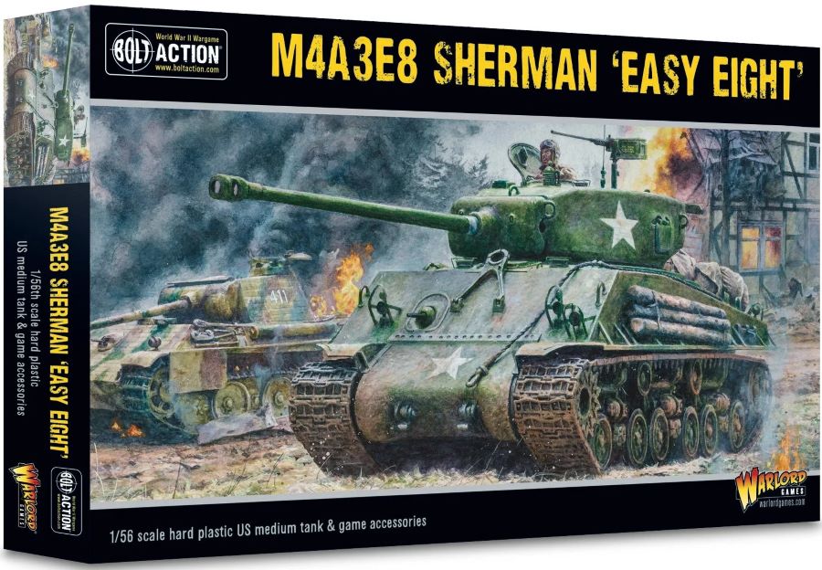 Warlord Games 13015 28mm Bolt Action: WWII M4A3E8 Sherman Easy Eight US Medium Tank (Plastic)